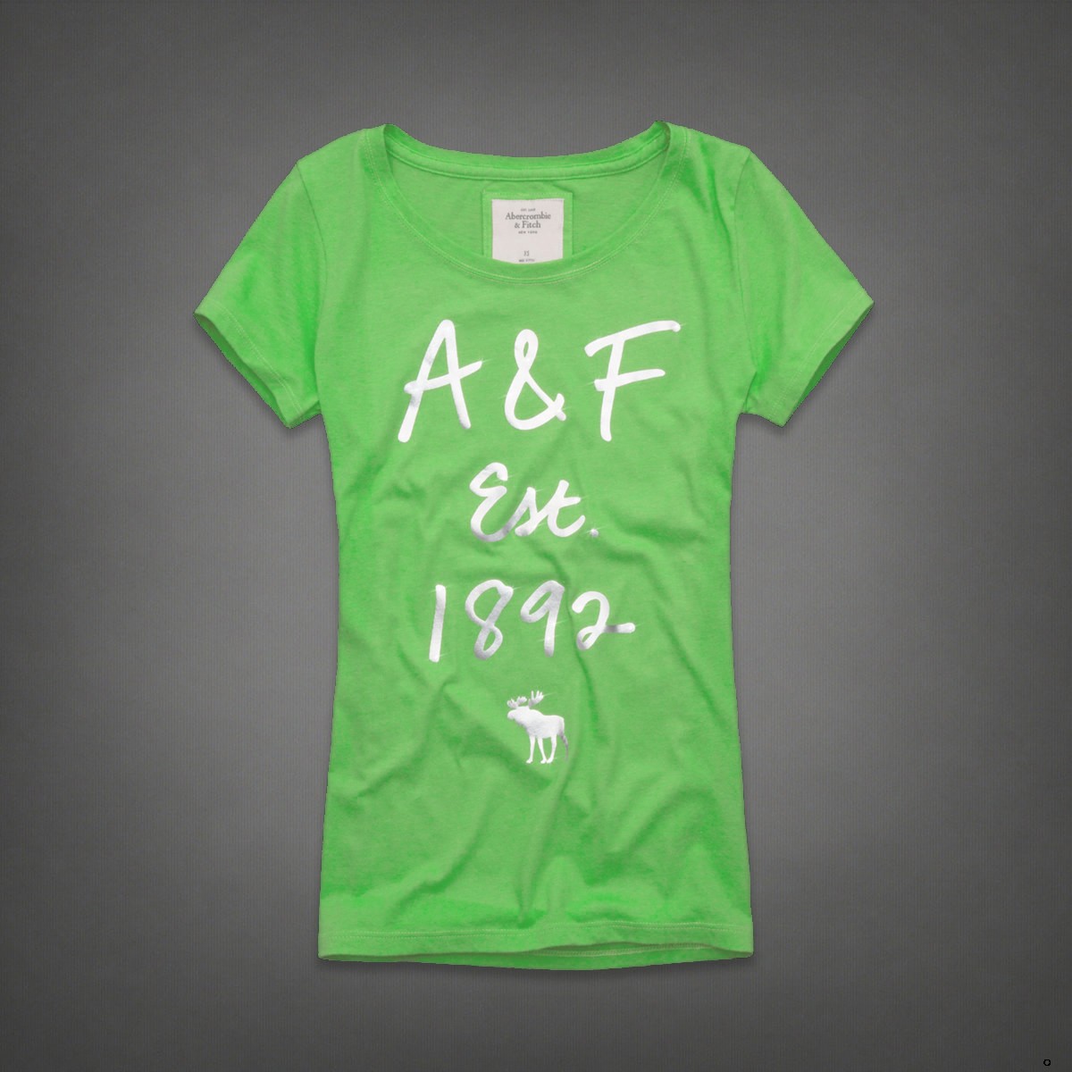 Abercrombie Fitch Mujeres De Cuello Redondo Corto Remera AF8231